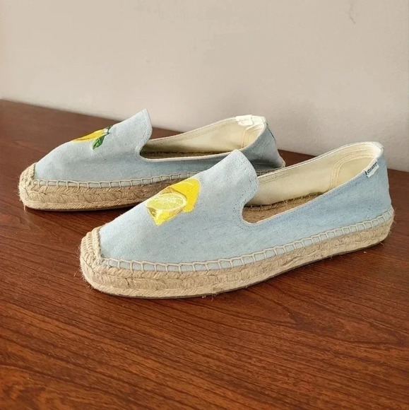 Soludos Lemon Platform Smoking Slipper Espadrilles(9.5) - Picture 3 of 10